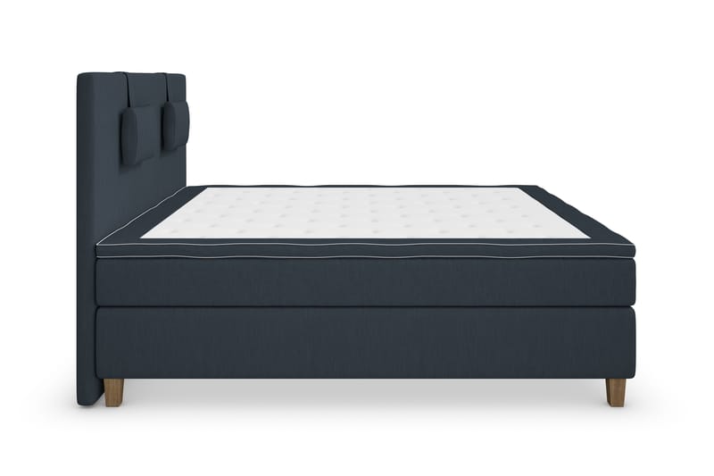 Komplett Sängpaket Roma Lyx 180 cm Mörkblå/Ekben - Kontinentalsäng - Kontinentalsäng - Dubbelsäng - Komplett sängpaket