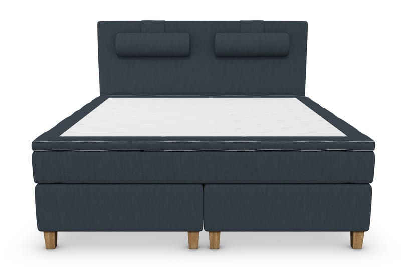 Komplett Sängpaket Roma Lyx 180 cm Mörkblå/Ekben - Kontinentalsäng - Möbler - Säng - Kontinentalsäng