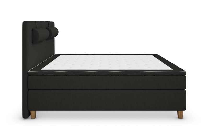 Komplett Sängpaket Roma Lyx 180 cm Svart/Ekben - Kontinentalsäng - Kontinentalsäng - Dubbelsäng - Komplett sängpaket