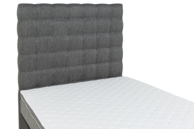 Komplett Sängpaket Romance Lyx 120 cm Svart PU/Tyg - Ek Fyrkantben - Möbler - Säng - Kontinentalsäng