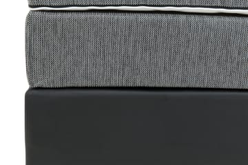 Komplett Sängpaket Romance Lyx 120 cm Svart PU/Tyg - Ek Fyrkantben - Möbler - Säng - Kontinentalsäng