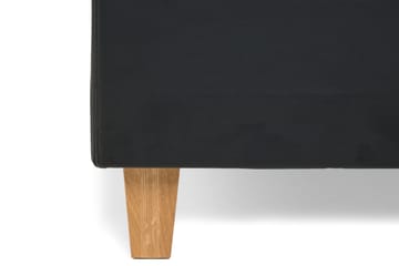 Komplett sängpaket Romance Lyx 120 Svart PU Ek Fyrkantig - Beige|Vit|Svart - Möbler - Säng - Kontinentalsäng