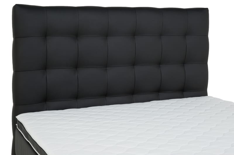 Komplett Sängpaket Romance Lyx 120x200 Konstläder Sockel - Svart - Kontinentalsäng - Enkelsäng - Komplett sängpaket