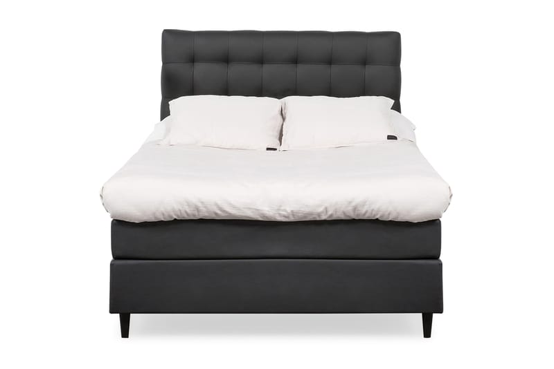Komplett Sängpaket Romance Lyx 120x200 Konstläder - Svart - Kontinentalsäng - Enkelsäng - Komplett sängpaket