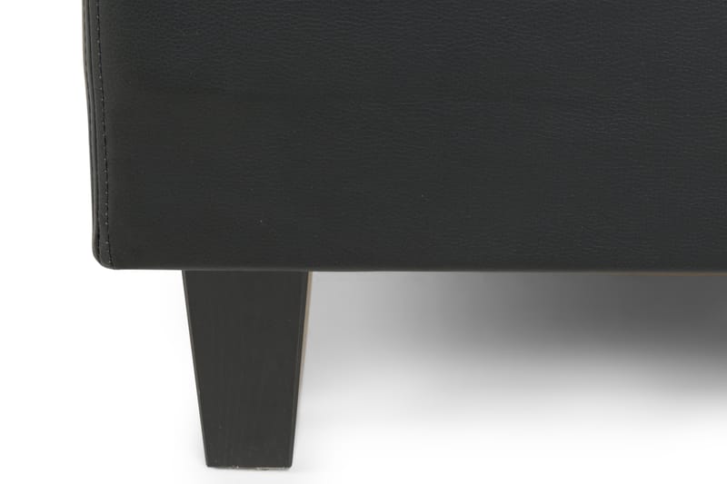 Komplett Sängpaket Romance Lyx 120x200 Konstläder/Tyg - Svart|Ljusgrå - Kontinentalsäng - Enkelsäng - Komplett sängpaket