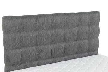 Komplett Sängpaket Romance Lyx 120x200 Konstläder/Tyg - Svart|Ljusgrå - Möbler - Säng - Kontinentalsäng