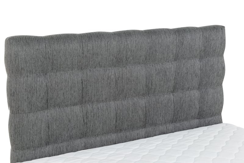 Komplett Sängpaket Romance Lyx 120x200 Konstläder/Tyg - Svart|Ljusgrå - Kontinentalsäng - Enkelsäng - Komplett sängpaket