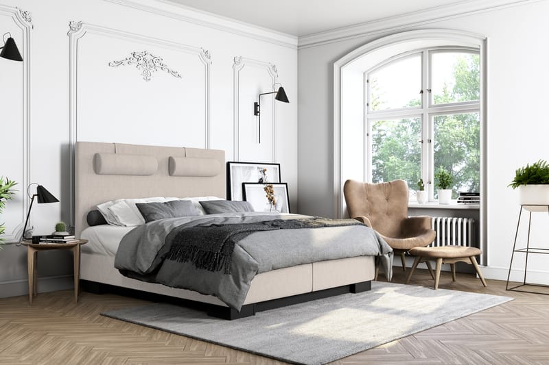 Komplett Sängpaket Romance Lyx 140x210 - Beige - Kontinentalsäng - Komplett sängpaket