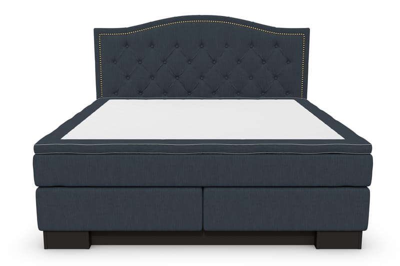 Komplett Sängpaket Romance Lyx 160x210 Cesaro Sänggavel Topp - Mörkblå - Möbler - Säng - Kontinentalsäng