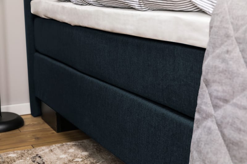 Komplett Sängpaket Romance Lyx 180 Mörkblå - Blå - Kontinentalsäng - Dubbelsäng - Komplett sängpaket