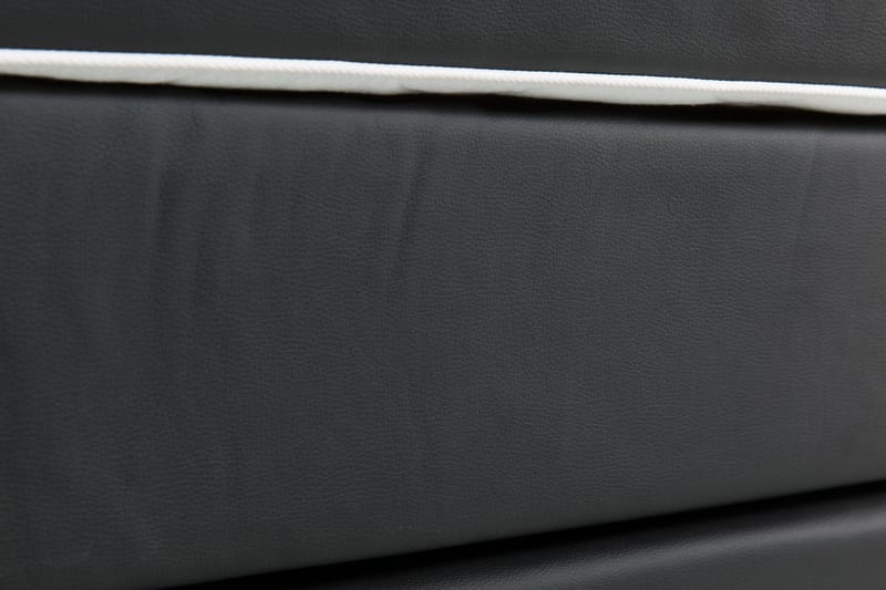 Komplett sängpaket Romance Lyx 180 Svart PU Svart Fyrkantig - Svart - Möbler - Säng - Kontinentalsäng