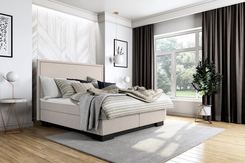 Komplett Sängpaket Romance Lyx 180x210 Cesaro Gavel Rak - Beige - Möbler - Säng - Kontinentalsäng