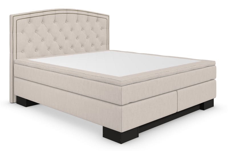 Komplett Sängpaket Romance Lyx 180x210 Cesaro Gavel Svängd - Beige - Kontinentalsäng - Dubbelsäng - Komplett sängpaket