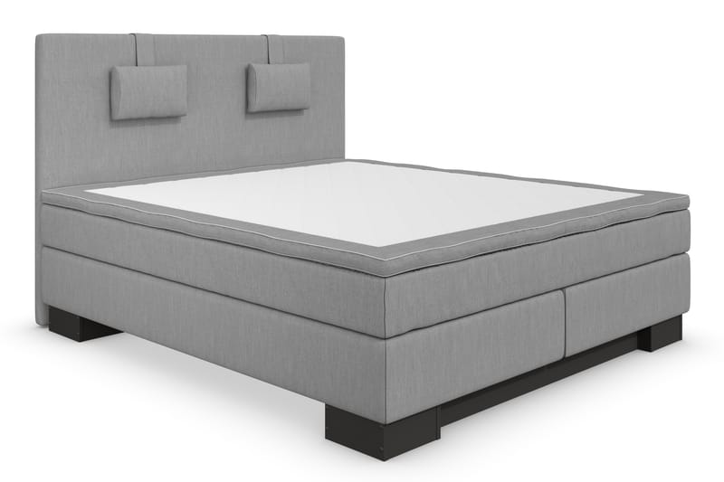 Komplett Sängpaket Romance Lyx 180x210 - Ljusgrå - Kontinentalsäng - Dubbelsäng - Komplett sängpaket