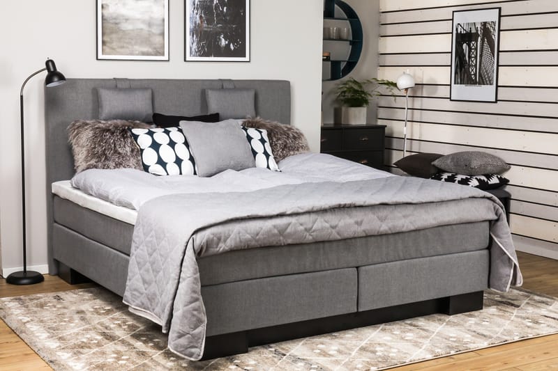 Komplett Sängpaket Romance Lyx 180x210 - Ljusgrå - Möbler - Säng - Kontinentalsäng