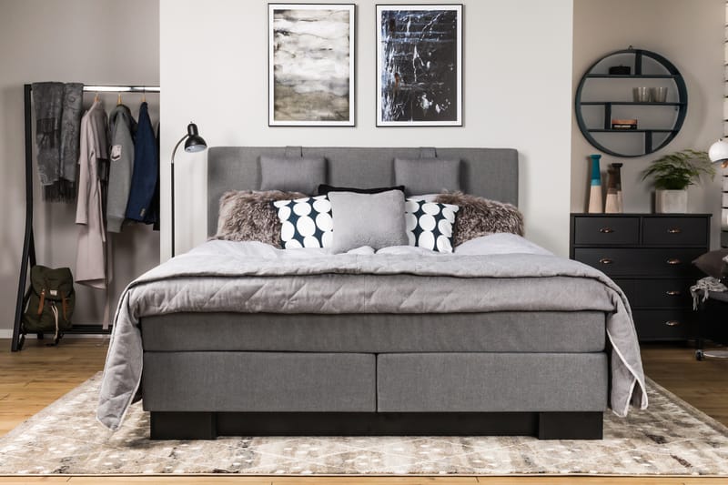 Komplett Sängpaket Romance Lyx 180x210 - Ljusgrå - Möbler - Säng - Kontinentalsäng