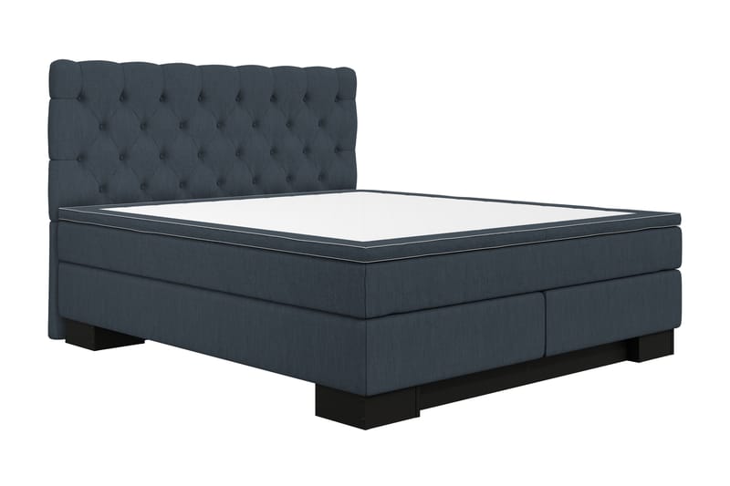 Komplett Sängpaket Romance Lyx 180x210 - Mörkblå - Kontinentalsäng - Dubbelsäng - Komplett sängpaket