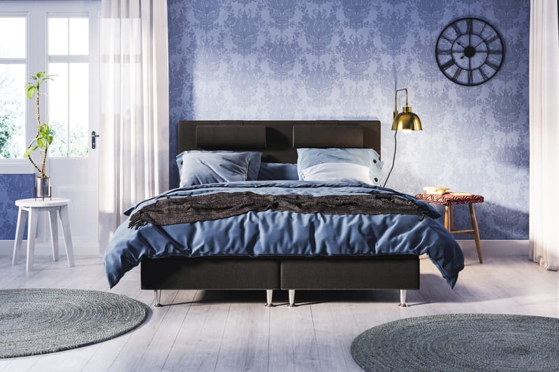 Komplett Sängpaket Sofia 180x200 - Svart med nackkudde - Möbler - Säng - Kontinentalsäng