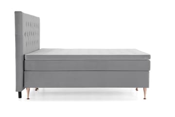 Komplett Sängpaket Torsö 160x200 - Ljusgrå Sammet|Höga Rosében - Möbler - Säng - Kontinentalsäng