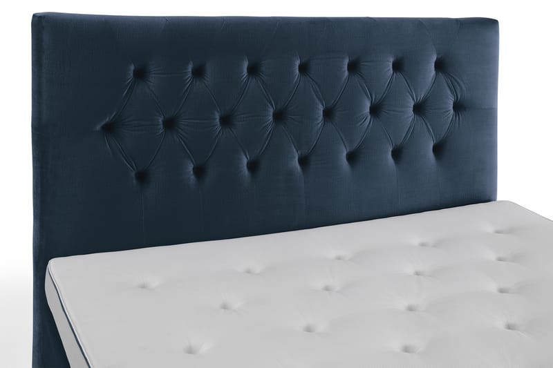 Komplett Sängpaket Torsö 160x200 - Mörkblå Sammet|Höga Guldben - Möbler - Säng - Kontinentalsäng