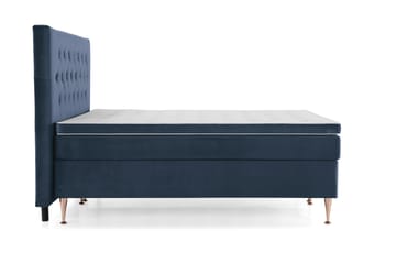 Komplett Sängpaket Torsö 160x200 - Mörkblå Sammet|Höga Rosében - Möbler - Säng - Kontinentalsäng