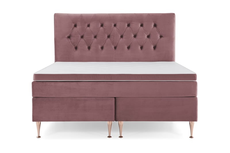Komplett Sängpaket Torsö 160x200 - Rosa Sammet|Höga Rosében - Möbler - Säng - Kontinentalsäng