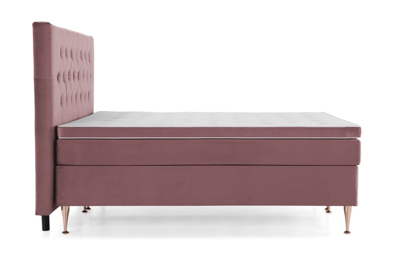 Komplett Sängpaket Torsö 160x200 - Rosa Sammet|Höga Rosében - Möbler - Säng - Kontinentalsäng
