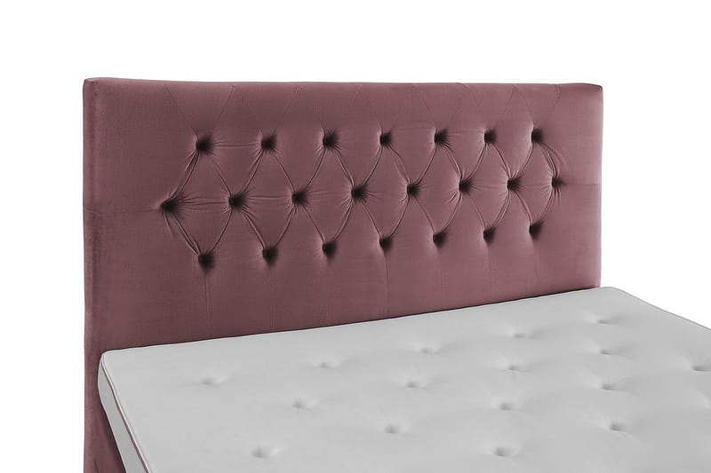 Komplett Sängpaket Torsö 160x200 - Rosa Sammet|Höga Silverben - Möbler - Säng - Kontinentalsäng