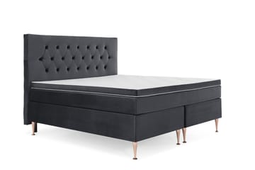 Komplett Sängpaket Torsö 160x200 - Svart Sammet|Höga Rosében - Möbler - Säng - Kontinentalsäng