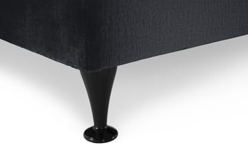 Komplett Sängpaket Torsö 160x200 - Svart Sammet|Låga Svarta Ben - Möbler - Säng - Kontinentalsäng