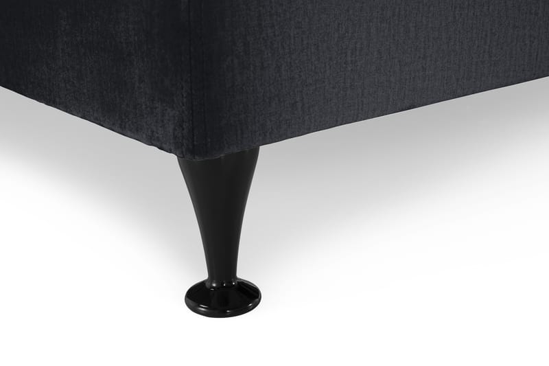 Komplett Sängpaket Torsö 160x200 - Svart Sammet|Låga Svarta Ben - Möbler - Säng - Kontinentalsäng