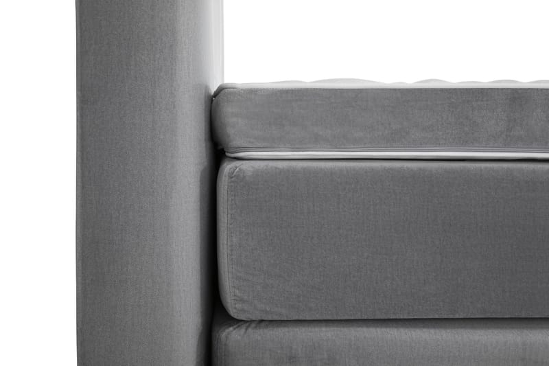 Komplett Sängpaket Torsö 180x200 - Ljusgrå Sammet| Höga Guldben - Möbler - Säng - Kontinentalsäng