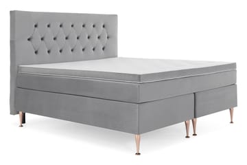 Komplett Sängpaket Torsö 180x200 - Ljusgrå Sammet|Höga Rosében - Möbler - Säng - Kontinentalsäng