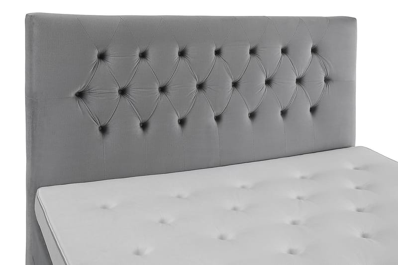 Komplett Sängpaket Torsö 180x200 - Ljusgrå Sammet|Höga Silverben - Möbler - Säng - Kontinentalsäng