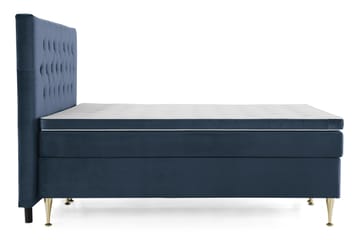 Komplett Sängpaket Torsö 180x200 - Mörkblå Sammet|Höga Guldben - Möbler - Säng - Kontinentalsäng
