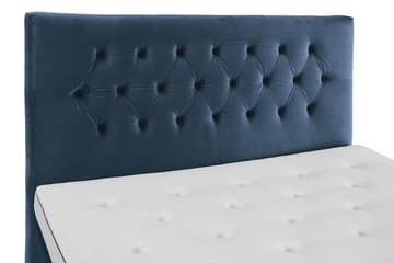 Komplett Sängpaket Torsö 180x200 - Mörkblå Sammet|Höga Silverben - Möbler - Säng - Kontinentalsäng
