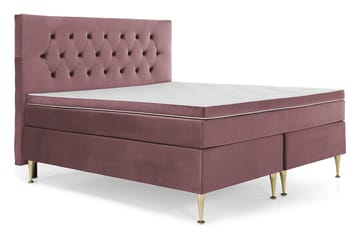 Komplett Sängpaket Torsö 180x200 - Rosa Sammet|Höga Guldben - Möbler - Säng - Kontinentalsäng