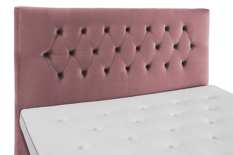 Komplett Sängpaket Torsö 180x200 - Rosa Sammet|Höga Silverben - Möbler - Säng - Kontinentalsäng