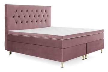 Komplett Sängpaket Torsö 180x200 - Rosa Sammet|Låga Guldben - Möbler - Säng - Kontinentalsäng