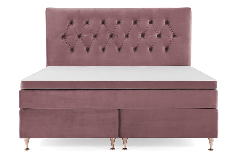 Komplett Sängpaket Torsö 180x200 - Rosa Sammet|Låga Rosében - Möbler - Säng - Kontinentalsäng