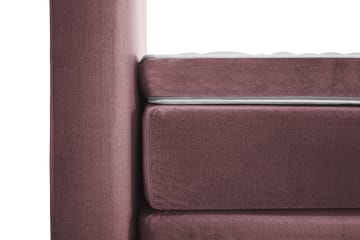 Komplett Sängpaket Torsö 180x200 - Rosa Sammet|Låga Svarta Ben - Möbler - Säng - Kontinentalsäng