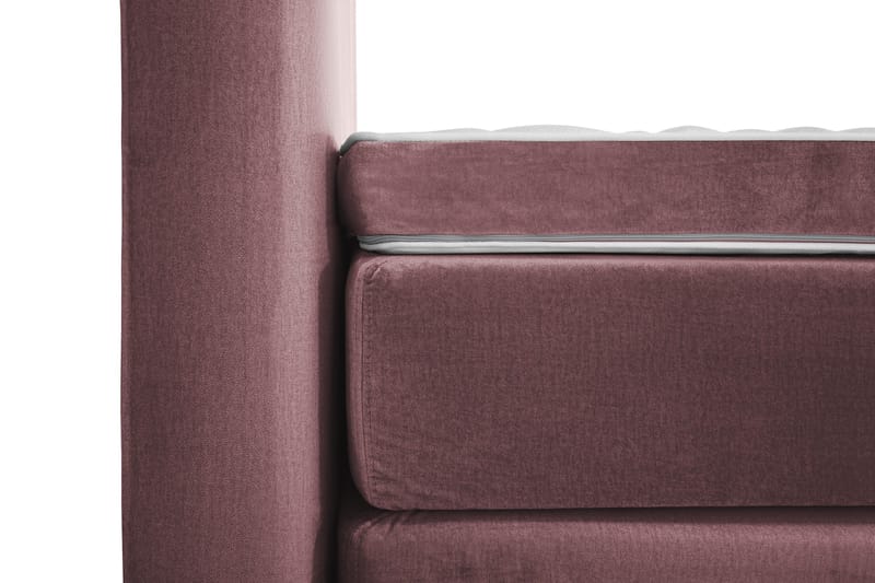 Komplett Sängpaket Torsö 180x200 - Rosa Sammet|Låga Svarta Ben - Möbler - Säng - Kontinentalsäng