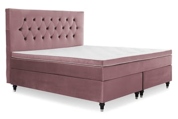 Komplett Sängpaket Torsö 180x200 - Rosa Sammet|Svarvade Ben - Möbler - Säng - Kontinentalsäng