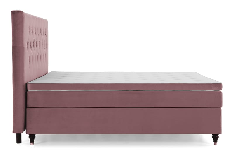Komplett Sängpaket Torsö 180x200 - Rosa Sammet|Svarvade Ben - Möbler - Säng - Kontinentalsäng