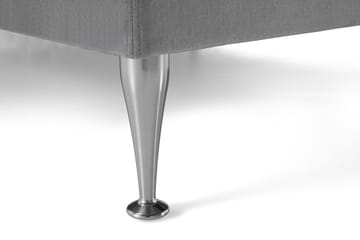 Komplett Sängpaket Torsö 210x210 - Ljusgrå Sammet|Höga Silverben - Möbler - Säng - Kontinentalsäng