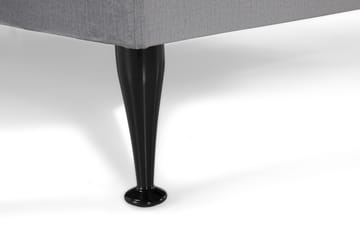 Komplett Sängpaket Torsö 210x210 - Ljusgrå Sammet|Höga Svarta Ben - Möbler - Säng - Kontinentalsäng