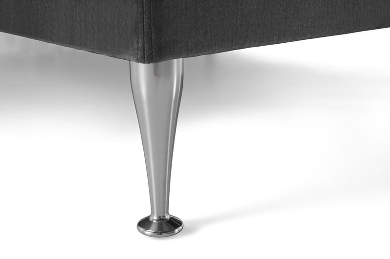 Komplett Sängpaket Torsö 210x210 - Mörkgrå Sammet|Höga Silverben - Möbler - Säng - Kontinentalsäng