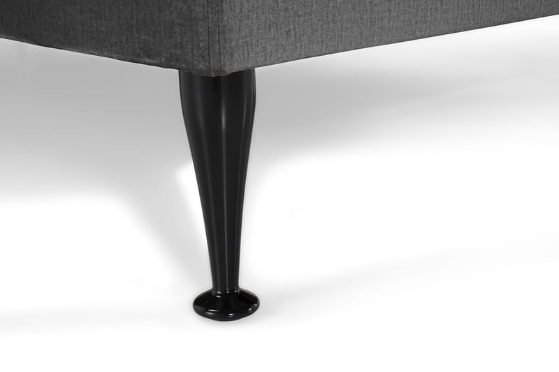 Komplett Sängpaket Torsö 210x210 - Mörkgrå Sammet|Höga Svarta Ben - Möbler - Säng - Kontinentalsäng