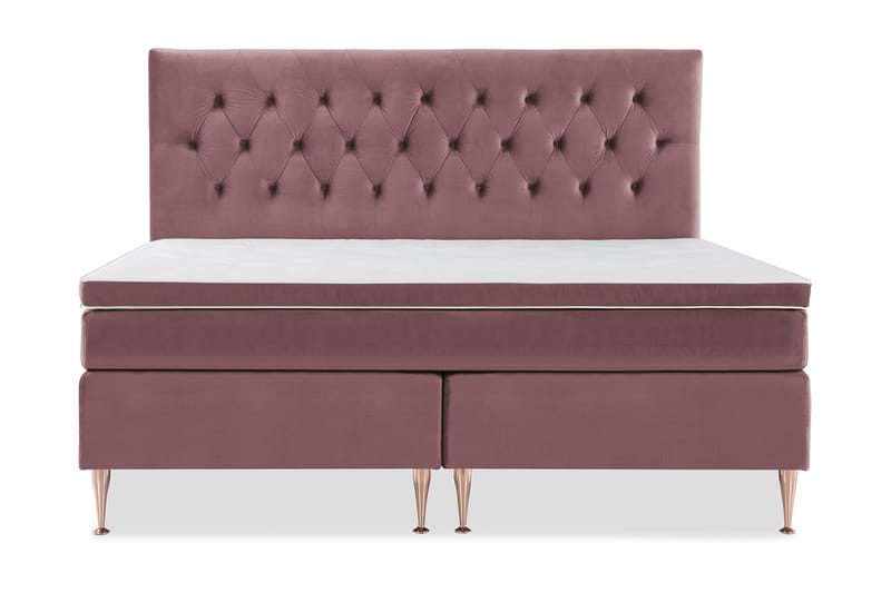 Komplett Sängpaket Torsö 210x210 - Rosa Sammet|Höga Rosében - Möbler - Säng - Kontinentalsäng