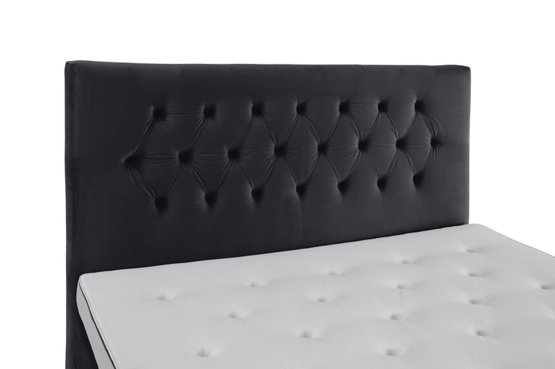 Komplett Sängpaket Torsö 210x210 - Svart Sammet|Höga Rosében - Möbler - Säng - Kontinentalsäng